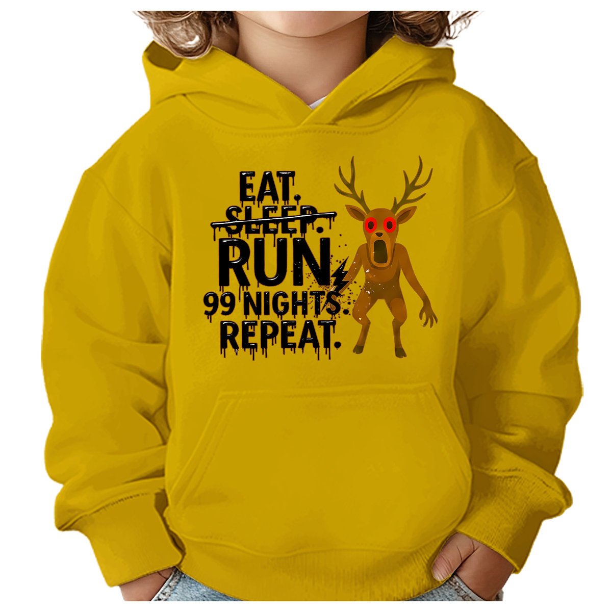 BLUZA DZIECIĘCA Z KAPTUREM 99 NOCY W LESIE ROBLOX 122-128 PREZENT