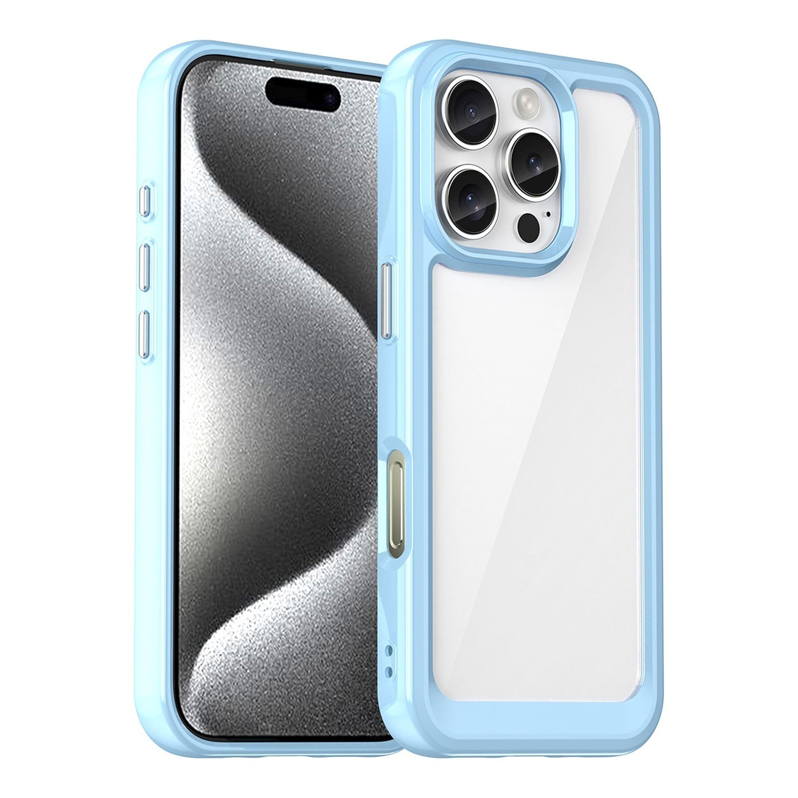 Etui pokrowiec z elastyczną ramką na iPhone 16e Outer Space Case - niebieski