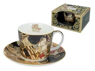 Filiżanki - Filiżanka spodek do kawy Klimt Pocałunek Carmani - miniaturka - grafika 1
