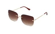Okulary przeciwsłoneczne - Basley Damskie okulary przeciwsłoneczne 8299-A-50, złote, normalne, złoto, jeden rozmiar - miniaturka - grafika 1