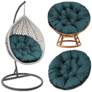 Poduszka na fotel papasan 100 cm - Poduszka do siedzenia do wiszącego krzesła lub siedzisko do mebli ogrodowych i rattanowych bardzo grube okrągłe z.. - Poduszki ogrodowe - miniaturka - grafika 1