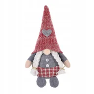 Ozdoby bożonarodzeniowe - Skrzat LALECZKA PUCHATA figurka pod choinkę ŚWIĘTA krasnal czerwony - miniaturka - grafika 1