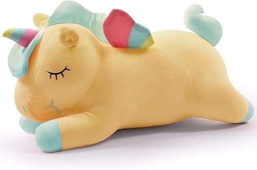 Maskotka jednorożec pluszowy 40cm wysokości przytulanka zabawka żółty