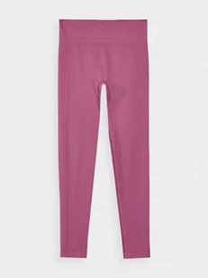 Damskie legginsy treningowe 4F 4FWAW24TFTIF278 - różowe - Spodnie sportowe damskie - miniaturka - grafika 1