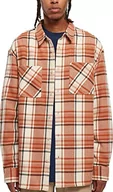 Koszule męskie - Urban Classics Męska koszula z długimi liśćmi, w kratce soft seagrass/czerwona, XXL, Zielony zielony, XXL - miniaturka - grafika 1