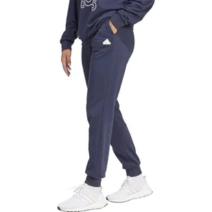 adidas Damskie spodnie z nadrukiem French Terry Regular Pants - Spodnie rowerowe - miniaturka - grafika 1