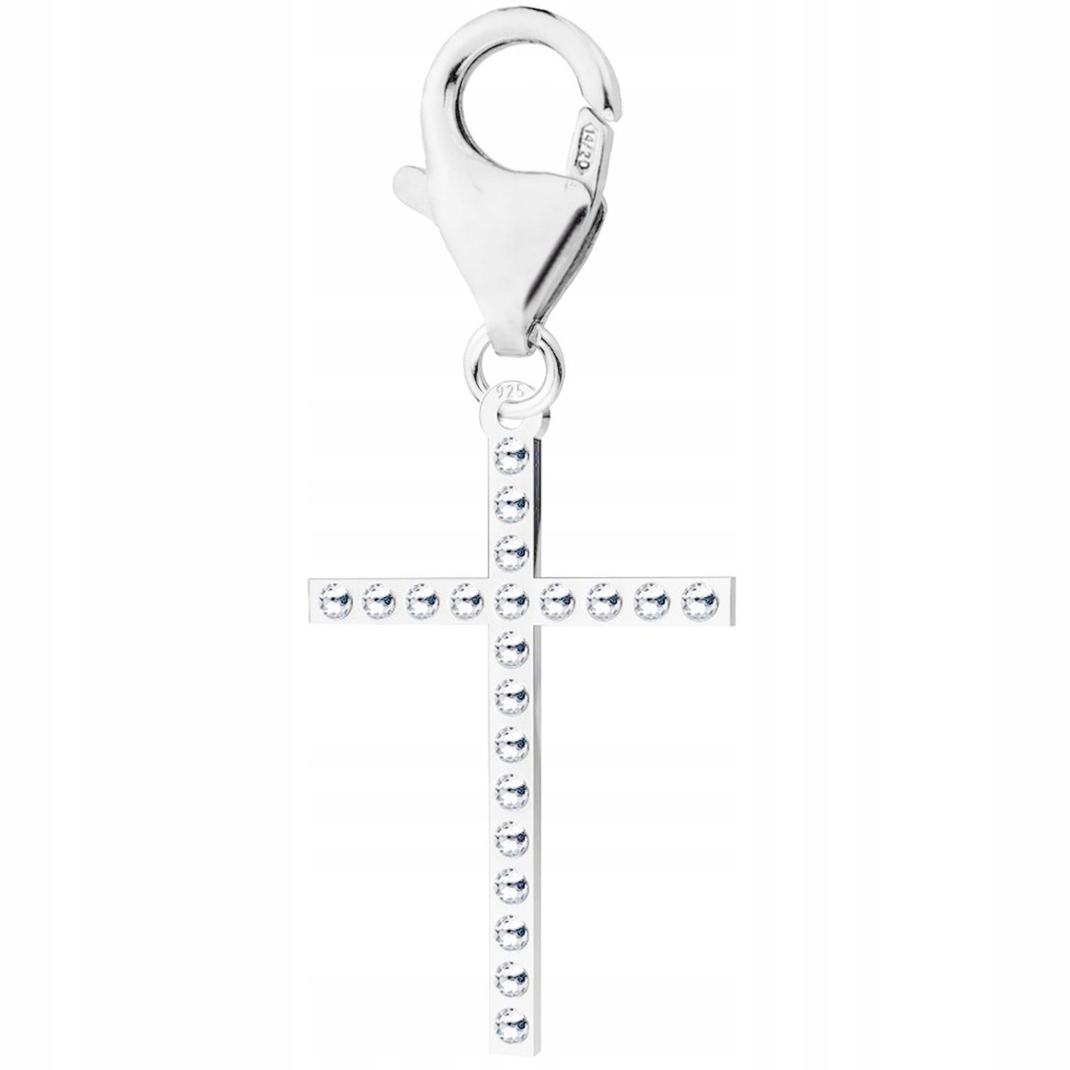Zawieszka Srebrna Krzyż Krzyżyk Cross z Krzyżem z Cyrkoniami SREBRO 925