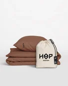 Pościel - Pościel Perkal 160x200 Hop Design Pure Rdzawa Brązowa - miniaturka - grafika 1