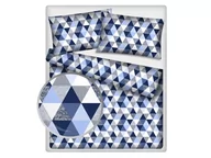 Pościel - Pościel bawełniana 160x200 trójkąty granat - miniaturka - grafika 1