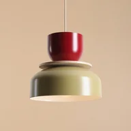 Lampy sufitowe - ALDEX Lampa wisząca Uto, beżowo-brązowa/ciemnoczerwona - miniaturka - grafika 1