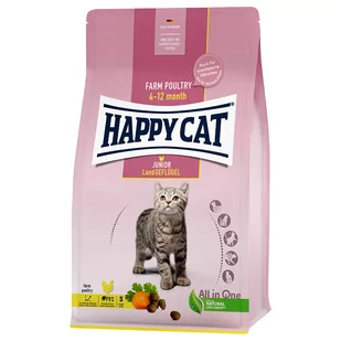 Happy Cat Supreme Junior, drób - 4 kg - Sucha karma dla kotów - miniaturka - grafika 1