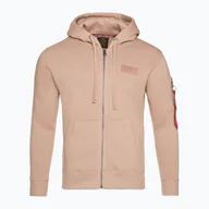 Bluzy męskie - Bluza męska Alpha Industries Back Print Zip dusty coral - miniaturka - grafika 1