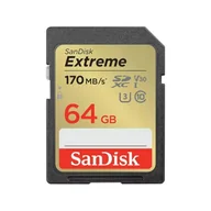 Karty pamięci - Karta pamięci SANDISK EXTREME SDXC 64GB 170/80 MB/s UHS-I U3 (SDSDXV2-064G-GNCIN) - miniaturka - grafika 1