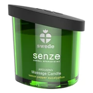Masaż erotyczny - Swede Senze Massage Candle Arousing Lemon Pepper Eucalyptus 150ml - miniaturka - grafika 1