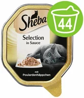 Mokra karma dla kotów - Zestaw Sheba tacki, 44 x 85 g - Classics in Pastete, kaczka i kurczak - miniaturka - grafika 1