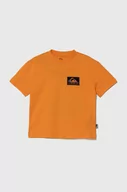 Koszulki dla chłopców - Quiksilver t-shirt bawełniany dziecięcy BACKFLASHSSYTH kolor pomarańczowy z nadrukiem - miniaturka - grafika 1