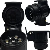 Akcesoria motoryzacyjne - Przejściówka Z Gniazda Przyczepy De Na Pl Adapter 13 Na 7 Wtyczka - miniaturka - grafika 1