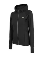 Kurtki i kamizelki sportowe damskie - 4F Bluza funkcyjna w kolorze czarnym - miniaturka - grafika 1