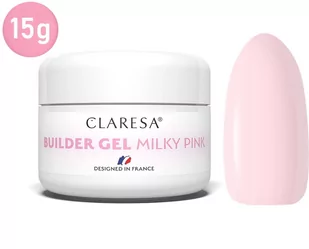 CLARESA BUILDER GEL Milky Pink -15 g - Żele do paznokci - miniaturka - grafika 1