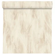 Tapety - Tapeta Liście Country Charme 486247 beżowa winylowa na flizelinie - miniaturka - grafika 1