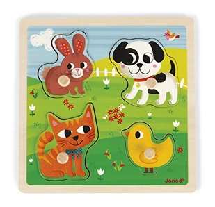Janod puzzle sensoryczne Moje pierwsze zwierzątka - Puzzle - miniaturka - grafika 1