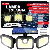 Lampy ogrodowe - LAMPA SOLARNA Z CZUJNIKIEM RUCHU ZMIERZCHU LED OGRODOWA ULICZNA + PILOT - miniaturka - grafika 1