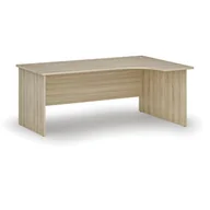 Biurka - Biurko narożne PRIMO WOOD, 1800 x 1200 mm, prawe, dąb naturalny - miniaturka - grafika 1