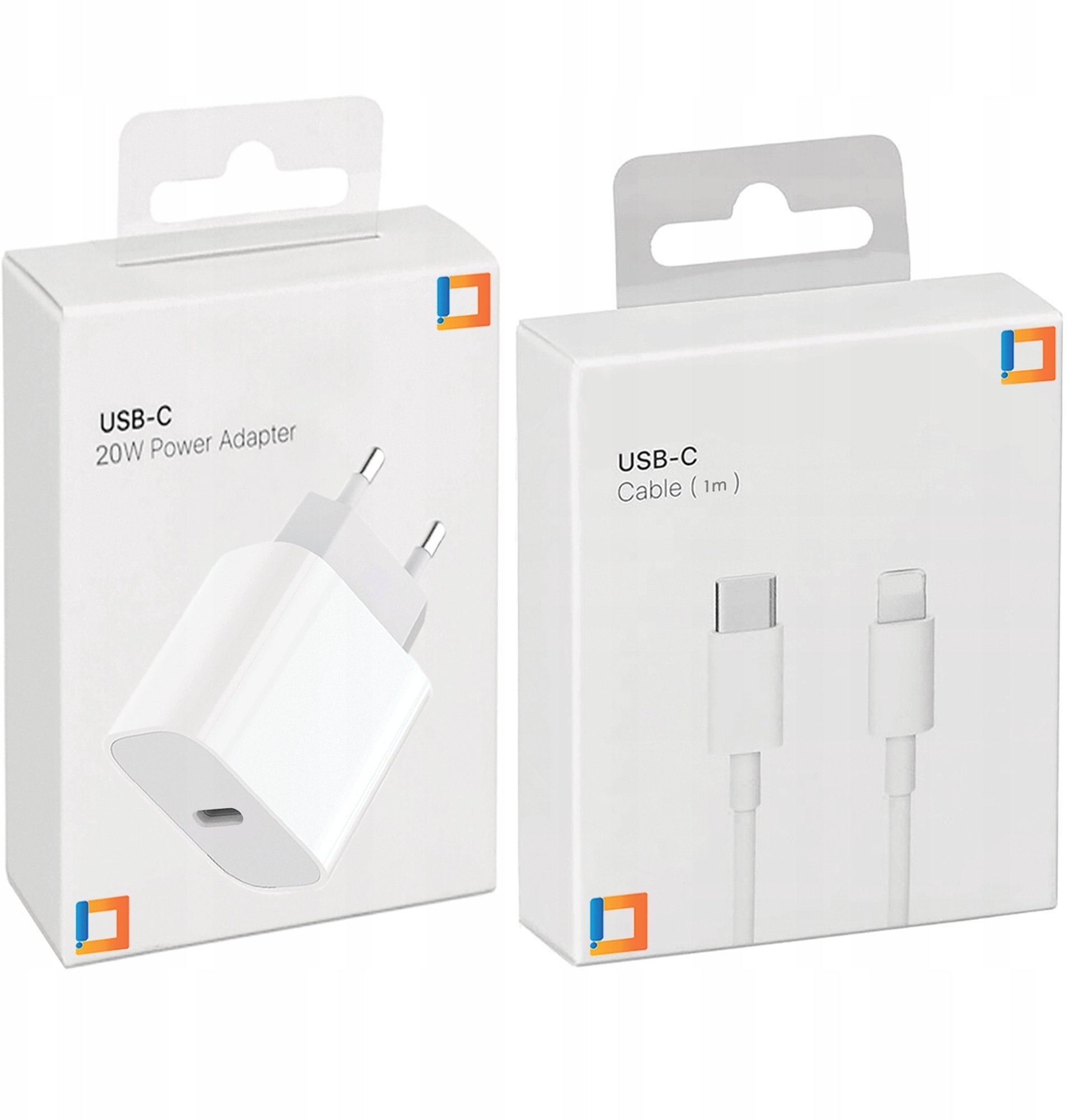 Ładowarka Co2 SZYBKA ŁADOWARKA KOSTKA USB-C 20W USB TYP C + KABEL DO LIGHTNING IPHONE 2M