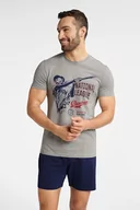 Piżamy męskie - Piżama męska Flair szara XL - Opakowanie podarunkowe - miniaturka - grafika 1
