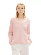Swetry damskie - TOM TAILOR Denim Sweter damski, 32541 - Light English Rose Melange, XS - miniaturka - grafika 1