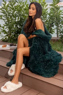 Koc Włochacz 160X200 Butelkowa Zieleń Dwustronny Shaggy - Koce - miniaturka - grafika 1