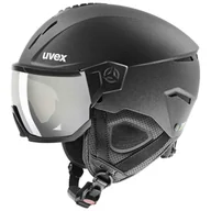 Kaski narciarskie - Uvex Instinct Visor, kask narciarski z wizjerem, czarny - miniaturka - grafika 1