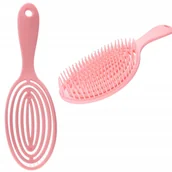 Szczotki do włosów dla dzieci - Szczotka do włosów SPIRALA do rozczesywania RÓŻOWA - miniaturka - grafika 1
