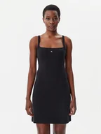 Sukienki - Calvin Klein Jeans Sukienka letnia J20J225272 Czarny Slim Fit - miniaturka - grafika 1