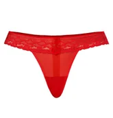 Komplety bielizny - Stringi koronkowe siateczkowe Leo czerwone, Teyli - miniaturka - grafika 1