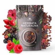 Herbata - Herbata owocowa Duch Puszczy 100g naturalna hibiskus rodzynki MALINA lio - miniaturka - grafika 1