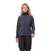 Kurtki damskie - Damska kurtka softshellowa Jack Wolfskin KAMMWEG JKT W graphite - XS - miniaturka - grafika 1