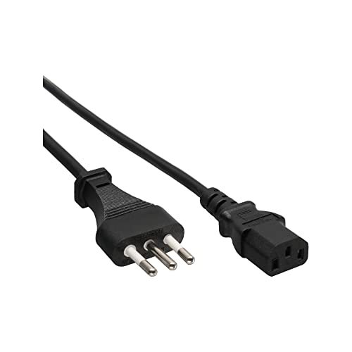 InLine 16653I kabel sieciowy, wtyczka sieciowa Włochy na wtyczkę IEC C13, 3 m