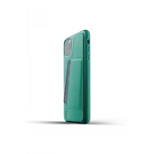 Mujjo europe bv Full Leather Wallet Case etui skórzane do iPhone 11 Pro Max zielone CL-004-GR - Etui i futerały do telefonów - miniaturka - grafika 1