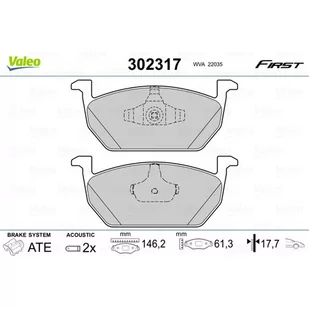 Klocki hamulcowe - komplet VALEO 302317 - Klocki hamulcowe - miniaturka - grafika 1
