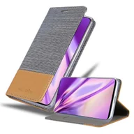 Etui i futerały do telefonów - Etui Cadorabo do Samsung Galaxy A71 w kolorze LIGHT GREY BROWN Etui na telefon komórkowy z magnetycznym zamknięciem, funkcją podstawki i miejscem na kartę Etui Etui ochronne Etui z klapką w stylu książki - miniaturka - grafika 1
