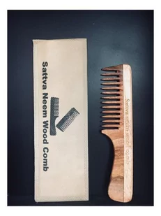 Sattva Sattva Grzebień Z Drzewa Neem Miodli Indyjskiej) Single 19cm - Szczotki i grzebienie do włosów Sattva Sattva Grzebień Z Drzewa Neem Miodli Indyjskiej) Single 19cm - Szczotki i grzebienie do włosów - miniaturka - grafika 1