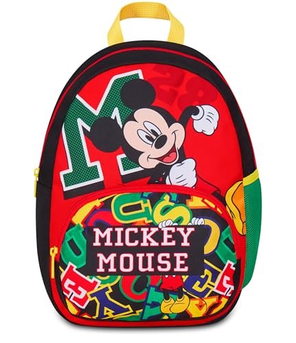 Seven Plecak przedszkolny Mickey Mouse, czerwony, wygodny i kolorowy, 14 litrów, plecak przedszkolny i rekreacyjny, dla dzieci, Czerwony, Taglia unica, nowoczesny