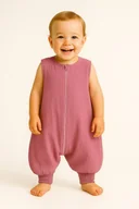 Śpiworki dla dzieci - Muślinowy śpiworek dla dzieci z nogawkami XL 2-4 lata letni TOG 1.0 - róż retro - miniaturka - grafika 1