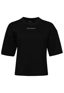 Superdry Damska koszulka Code Tech Os Boxy, Czarny, M - Koszulki i topy damskie - miniaturka - grafika 1