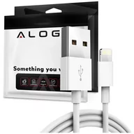 Kable USB - Kabel 2m Alogy Fast Charge USB do Lightning przewód do ładowania iPhone 20W White - miniaturka - grafika 1
