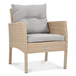 Fotel technorattanowy CORTINA Beige - Fotele i krzesła ogrodowe - miniaturka - grafika 1