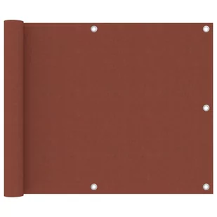 vidaXL Parawan balkonowy, terakota, 75x300 cm, tkanina Oxford vidaXL - Parawany - miniaturka - grafika 1