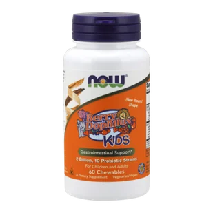 Now Foods Berry Dophilus KIDS 60 tabl. do ssania TT000722 - Suplementy naturalne - miniaturka - grafika 1
