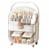 Pudełka i szkatułki - Organizer szkatułka na kosmetyki, biżuterię, biały 26,5 x 18,2 x 34,5 cm CB73 - miniaturka - grafika 1